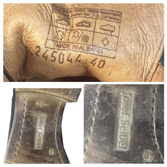 Josef Seibel Black Leather Oxford Shoes EU 40 Comfort Lace Up - Picture 7 of 9